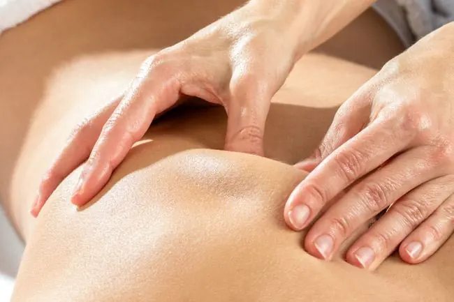 Deep tissue massage with firm focused pressure at Desert Relax SPA Las Vegas